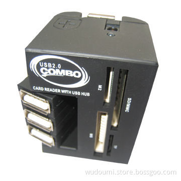 Private Model, 3-ports USB Hub + All in One Card Reader